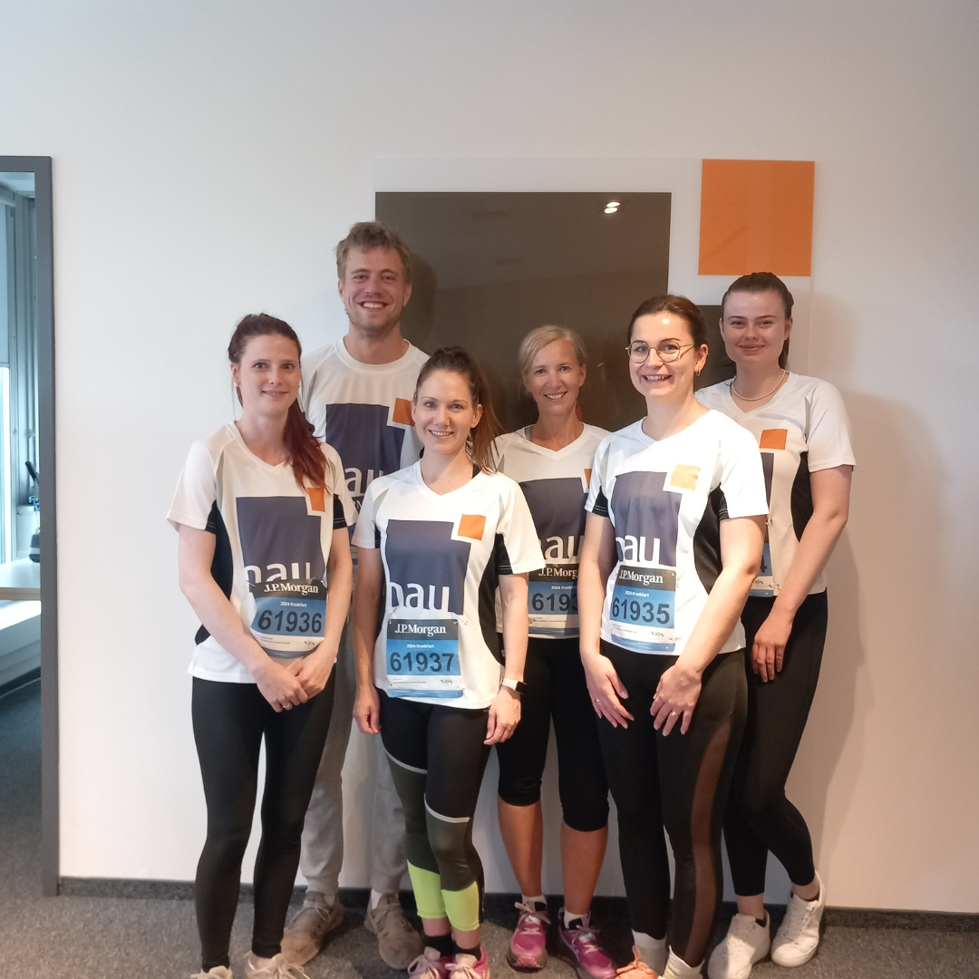 Gruppenfoto beim J.P. Morgan Lauf
