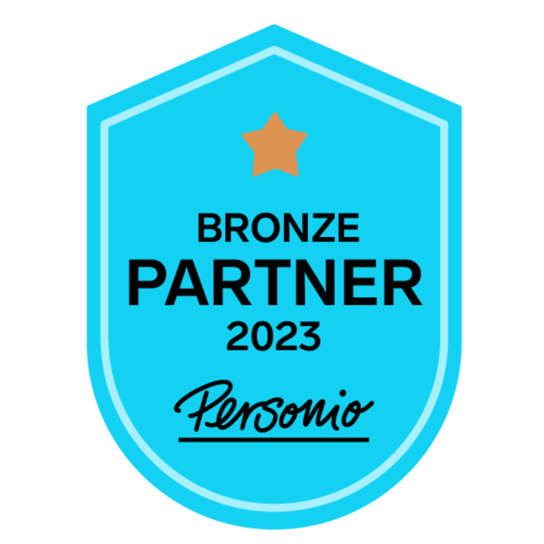 Personio Auszeichnung Bronze Partner 2023.
