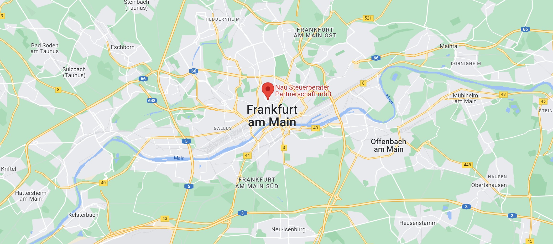 Karte von Frankfurt am Main