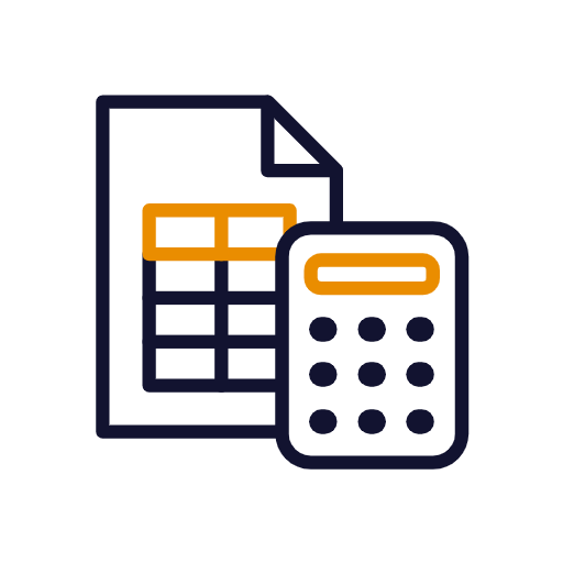 Icon: Tabellen und Taschenrechner.