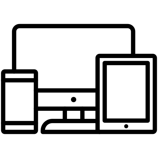 Icon: Handy, Bildschirm, Laptop